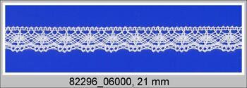 Paličkovaná krajka 82296 bavlněná, šířka 21 mm, bílá
