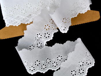 Embroidery lace No. 65007 white | 9,2 m - 1