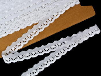 Embroidery lace No. 65018 white | 9,2 m - 1