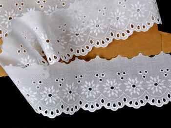 Embroidery lace No. 65024 white | 9,2 m - 1