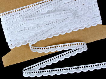Embroidery lace No. 65026 white | 9,2 m - 1