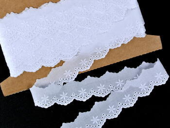 Embroidery lace No. 65028 white | 9,2 m - 1