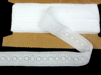 Embroidery lace No. 65117 white | 9,2 m - 1