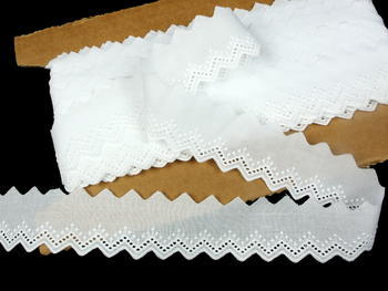 Embroidery lace No. 65121 white | 9,2 m - 1