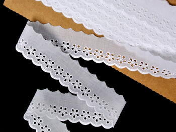 Embroidery lace No. 65008 white | 9,2 m - 1