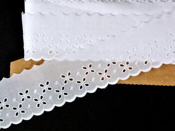 Embroidery lace No. 65009 white | 9,1 m - 1