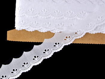 Embroidery lace No. 65010 white | 9,2 m - 1