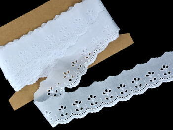 Embroidery lace No. 65011 white | 9,2 m - 1