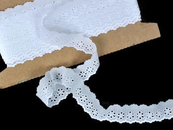 Embroidery lace No. 65016 white | 9,2 m - 1