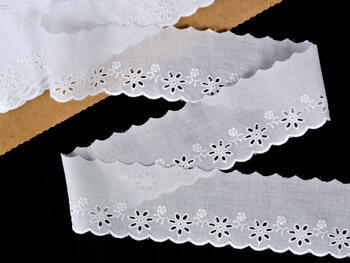 Embroidery lace No. 65025 white | 9,2 m - 1