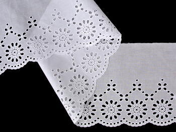 Embroidery lace No. 65033 white | 14,4 m - 1