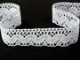 Cotton bobbin lace 73007, width 30 mm, white - 1/5