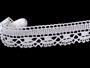 Cotton bobbin lace 75005, width 38 mm, white - 1/4