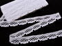 Cotton bobbin lace 75019, width 31 mm, white - 1/4