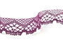 Cotton bobbin lace 75019, width 31 mm, violet - 1/3