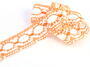 Bobbin lace No. 75032 white/rich orange | 30 m - 1/5