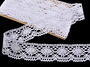 Cotton bobbin lace 75032, width 45 mm, white - 1/6