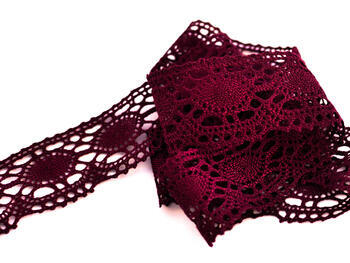 Cotton bobbin lace 75032, width 45 mm, violet