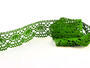 Cotton bobbin lace 75032, width 45 mm, grass green - 1/4