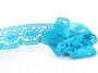 Cotton bobbin lace 75032, width 45 mm, turquoise - 1/2