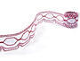 Bobbin lace No. 75032 white/red bilberry | 30 m - 1/5