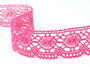Cotton bobbin lace 75032, width 45 mm, fuchsia - 1/4