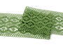 Cotton bobbin lace insert 75036, width 100 mm, olive - 1/4