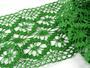 Cotton bobbin lace insert 75036, width 100 mm, grass green - 1/4