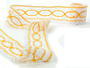 Bobbin lace No. 75037 white/dark yellow | 30 m - 1/5
