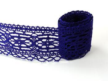 Cotton bobbin lace 75037, width 57 mm, purple - 1