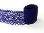 Cotton bobbin lace 75037, width 57 mm, purple - 1/4