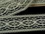Cotton bobbin lace insert 75038, width 52 mm, light linen gray/ecru - 1/4