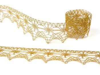 Metalic bobbin lace 75041, width 40 mm, gold - 1