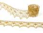 Metalic bobbin lace 75041, width 40 mm, gold - 1/4