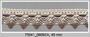 Cotton bobbin lace 75041, width 40 mm, ecru/light brown/dark brown - 1/2