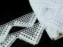 Cotton bobbin lace 75054, width 45 mm, white - 1/4