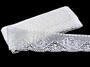 Cotton bobbin lace 75064, width 60 mm, white - 1/4