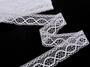 Cotton bobbin lace 75065, width 47 mm, white merc. - 1/4