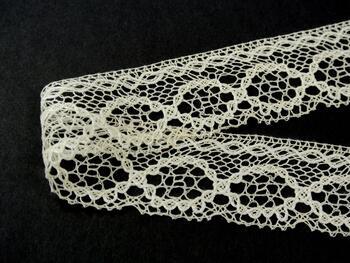 Cotton bobbin lace 75065, width 47 mm, ecru mercerized - 1