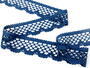 Cotton bobbin lace 75067, width 47 mm, ocean blue - 1/5