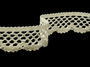 Cotton bobbin lace 75067, width 47 mm, ecru - 1/6