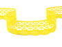 Cotton bobbin lace 75077, width 32 mm, light yellow - 1/4