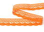 Cotton bobbin lace 75077, width 32 mm, rich orange - 1/4