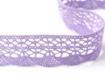 Cotton bobbin lace 75077, width 32 mm, purple III - 1