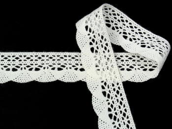 Bobbin lace No. 75077 toned white | 30 m - 1