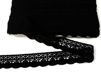 Bobbin lace No. 75077 black | 30 m - 1