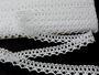 Cotton bobbin lace 75087, width 19 mm, white mercerized - 1/3