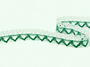 Cotton bobbin lace 75087, width 19 mm, white/light green - 1/5