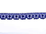 Cotton bobbin lace 75088, width 27 mm, dark blue - 1/3