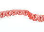 Cotton bobbin lace 75088, width 27 mm, red - 1/5